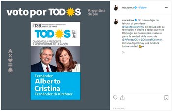 El posteo de Diego Armando