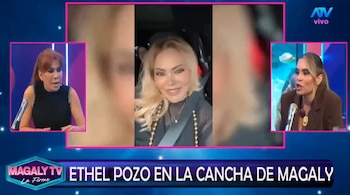 Ethel Pozo admitiu que o conflito entre Gisela Valcarcel e a América TV afetou sua permanência no 'América Hoy'. Captação: Magaly TV La Firme.