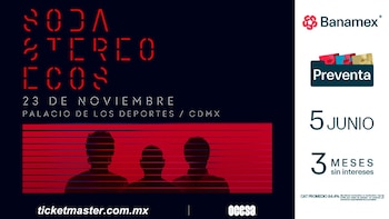 La venta de boletos en preventa para el concierto de Soda Stereo comienza el 5 de junio, mientras que la venta general arranca el 6 de junio por Ticketmaster