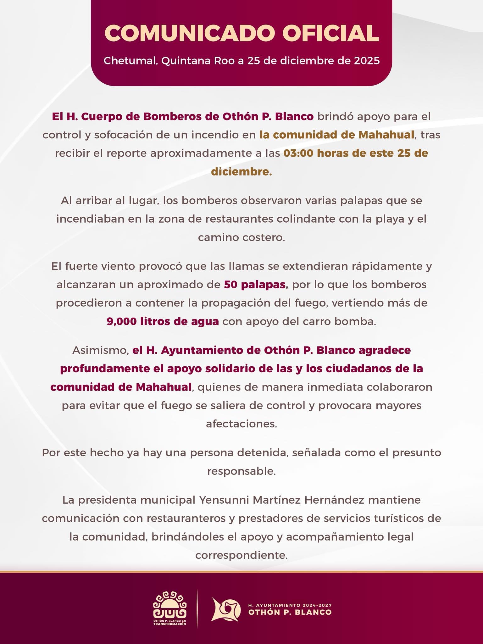 Foto: Ayuntamiento de Othón P. Blanco