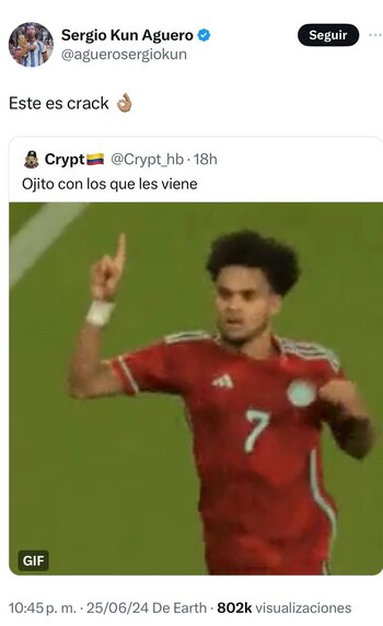 Sergio Agüero - Selección Colombia - Luis Díaz