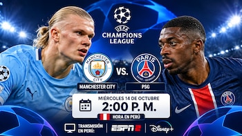 ¿A qué hora juega Manchester City vs. PSG? Horario y canal TV en Perú para ver partido por la Champions League