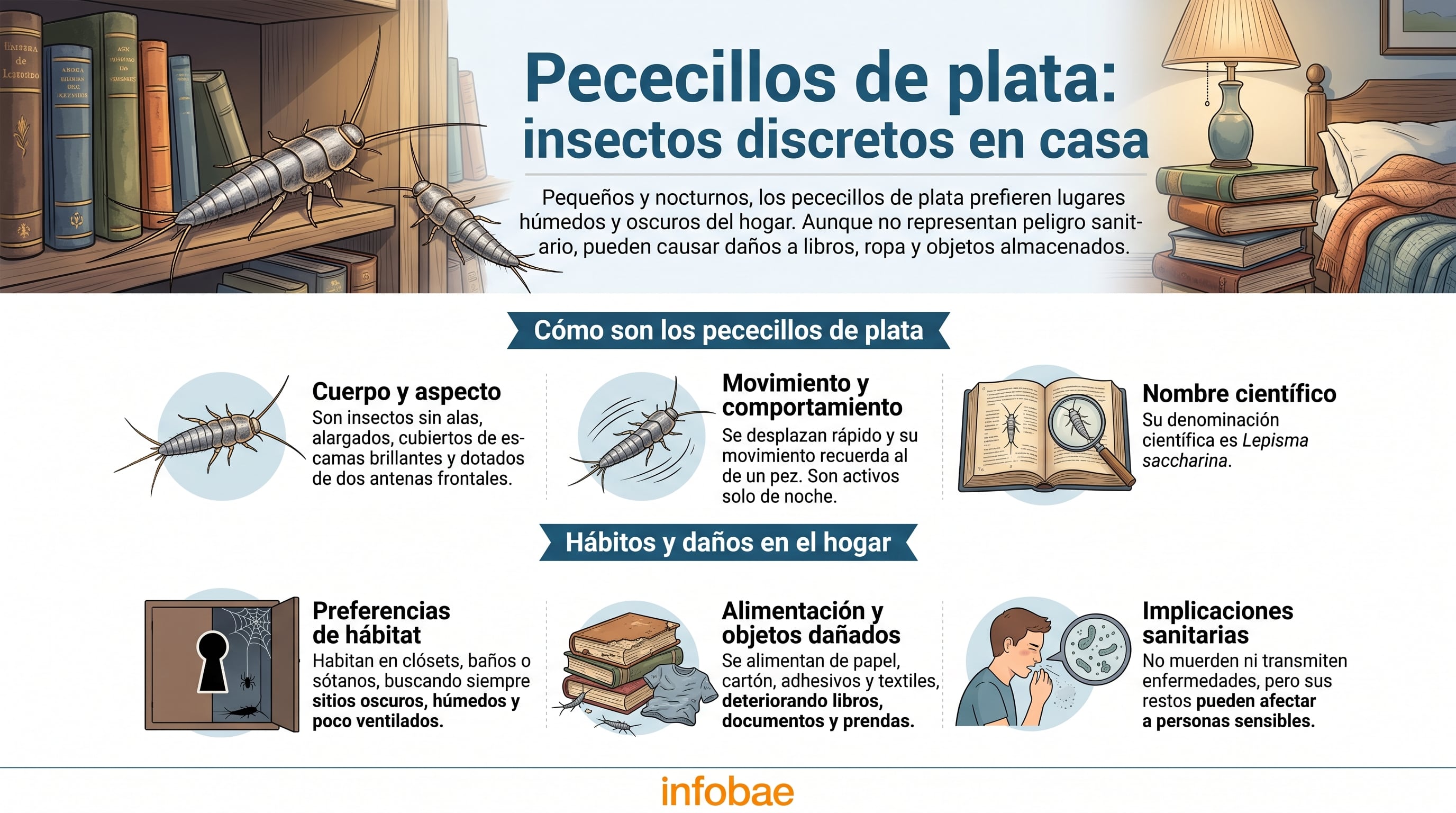 Características y hábitos de los pececillos de plata en el hogar. (Imagen Ilustrativa Infobae)
