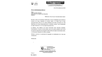 Oficio remitido por legisladora de