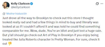 La pelea entre Kelly Clarkson y una tienda de Brooklyn que no quiso venderle un pájaro mecánico valorizado en 15.000 dólares