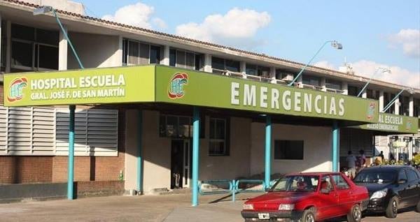 La víctima tuvo que ser trasladada, debido a la gravedad de la herida (Crédito: Hospital Escuela Gral. José F. de San Martín)