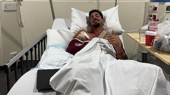 La imagen del australiano luego