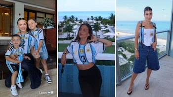 Así se se prepararon Caro Calvagni, Agus Gandolfo y Rocío Espósito para el partido de la Scaloneta: looks, hijos y ansiedad