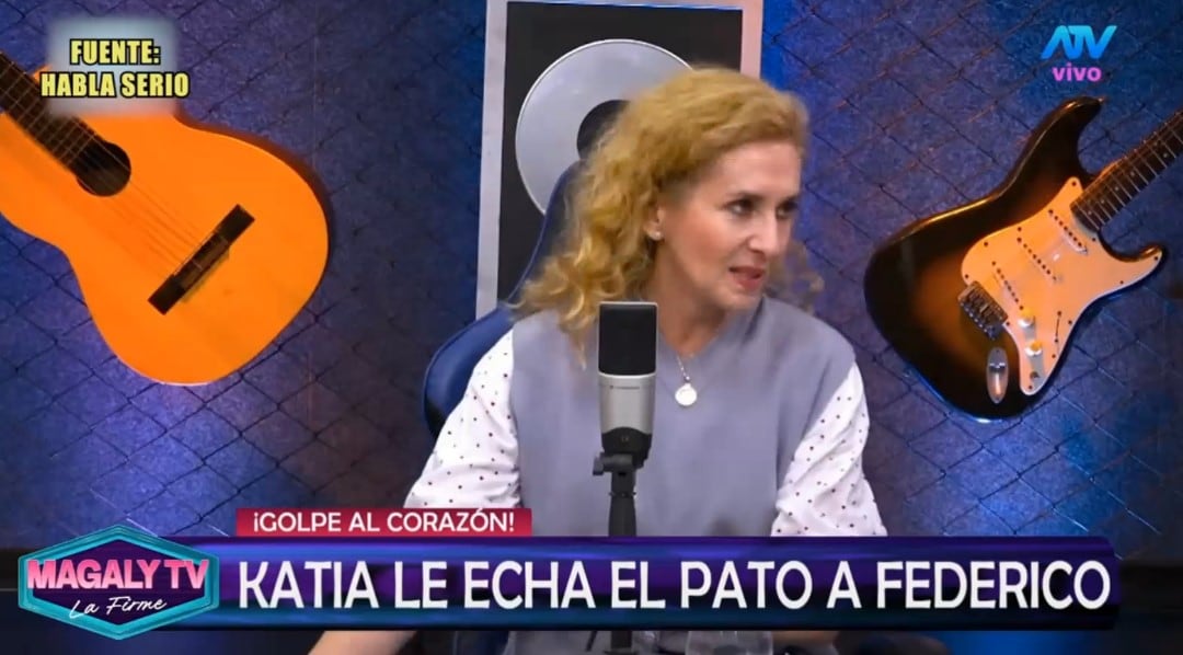 Magaly Medina reacciona a revelación de Katia Condos sobre su separación de Federico Salazar: “Qué raro”. Captura: Magaly TV La Firme.