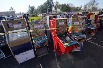 Decomiso de máquinas tragamonedas.