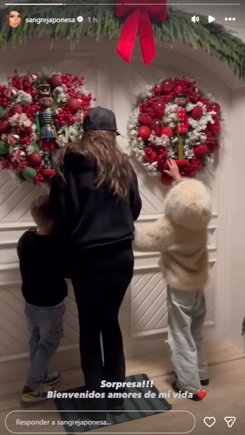 La llegada de los pequeños con la actriz a la casa de Turquía