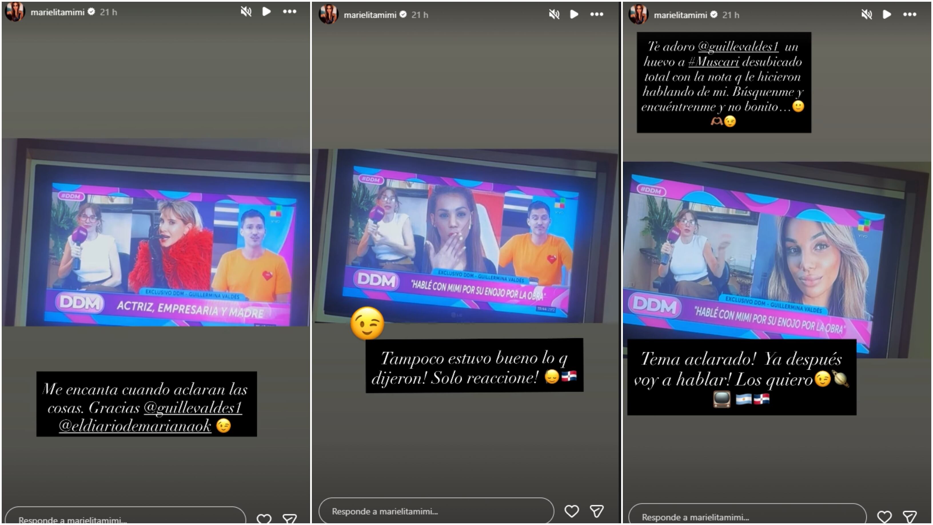 La reacción de Mimi Alvarado a los dichos de Guillermina Valdés