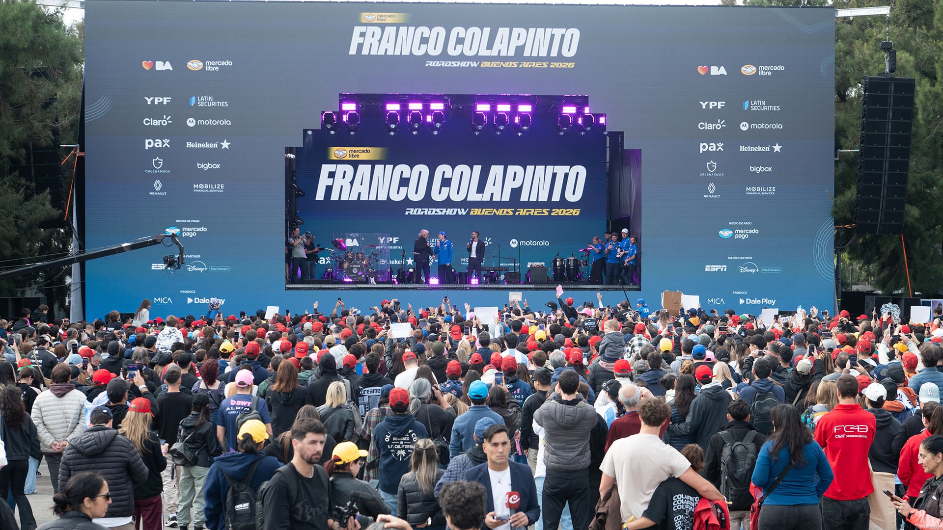 El fan zone en el que participó Colapinto (Jaime Olivos)
