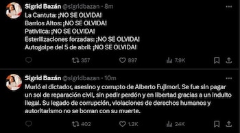 Sigrid Bazán se pronuncia por