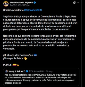 Abelardo de la Espriella - crédito @ABDELAESPRIELLA/X