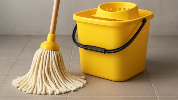 Una fregona y un cubo. (Imagen ilustrativa Infobae)