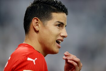 Soccer Football - Emir Cup - Final - Al Sadd v Al Rayyan - Al Thumama Stadium, Al Thumama, Qatar - October 22, 2021 Al Rayyan's James Rodriguez REUTERS/Ibraheem Al Omari