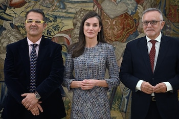 La reina Letizia durante la