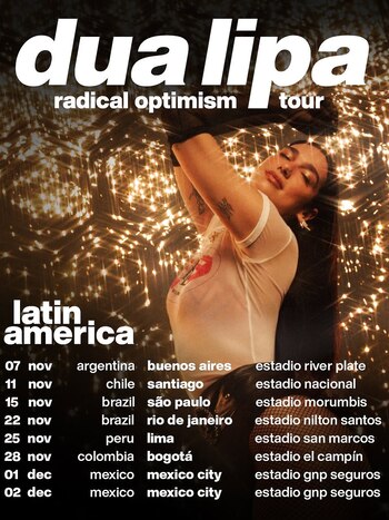Dua Lipa anunció su gira