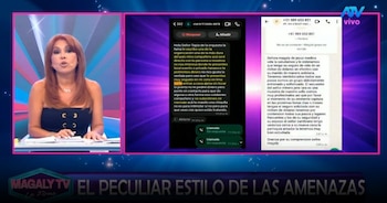 Magaly Medina descubre vínculo entre amenaza que recibió y mensaje enviado a Engerberth Tapia: “El lenguaje es muy parecido”. Captura: Magaly TV La Firme.