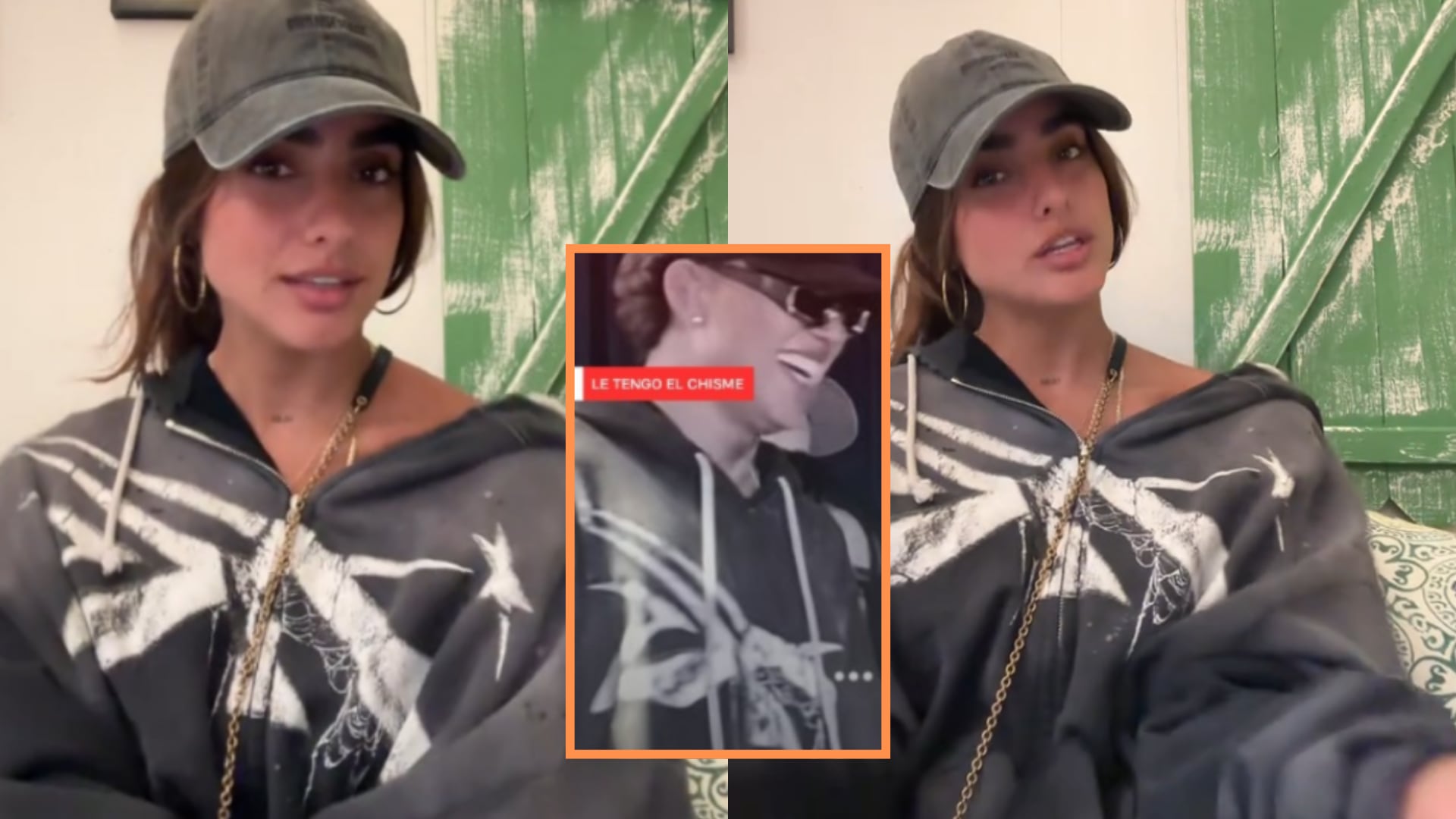 La modelo venezolana despertó dudas de su ruptura con el cantante después de aparecer con una prensa de él en un reciente video en TikTok - crédito @isalavenezolanaa / TikTok - Letengoelchisme / instagram