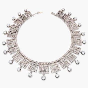 La tiara de la condesa de París como collar (Sotheby's)