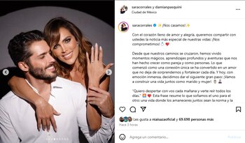 La pareja publicó un texto