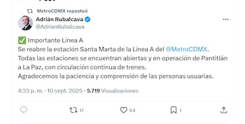 Línea A del Metro reanuda
