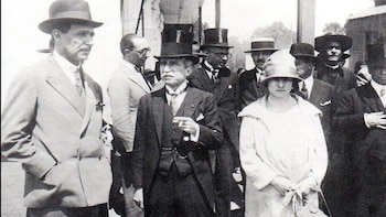 El entonces presidente del Perú,