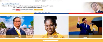 Landing actual de la página