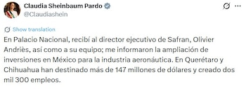 Safran refuerza su presencia en México con más de 147 millones de dólares en inversión.