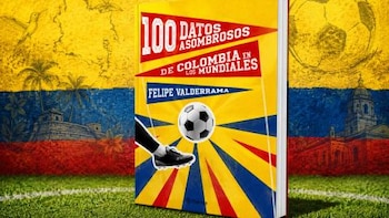 Esta es la portada del libro 100 Datos Asombrosos de Colombia en los Mundiales del escritor Felipe Valderrama - crédito 100 Datos Asombrosos de Colombia en los Mundiales