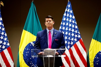 Durante una visita a Brasil