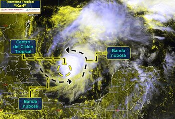 Tormenta tropical Karl. Foto: Conagua