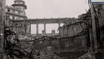 El interior del Teatro Campoamor, sede de los Premios Princesa de Astuiras, tras el incendio de 1934