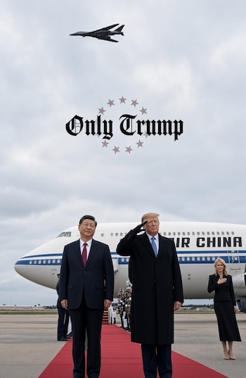 La foto publicada por Trump tras la llegada de Xi Jinping a Estados Unidos