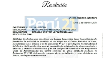 Indecopi prohíbe a Municipalidad de