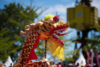 El dragón, omnipresente en las celebraciones chinas