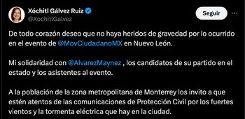 La candidata se solidarizó con