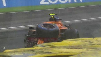 El McLaren de Norris quedó