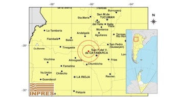 Hasta el momento, no se registraron daños materiales (INPRES)