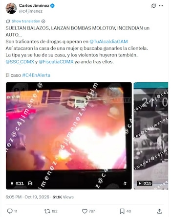 La agresión ocurrió en la colonia Forestal Primera Sección, en la alcaldía Gustavo A. Madero. (X @c4jimenez)