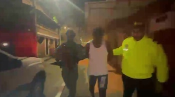Un operativo de la SIJIN, SIPOL y GOES ejecutó la detención en flagrancia de alias Mi Sangre en el barrio Compartir - crédito Policía Nacional