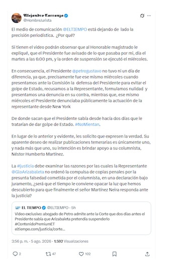 Alejandro Carranza - Gloria Arizabaleta