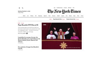 Portada diarios muerte Benedicto