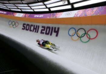 Germany's Natalie Geisenberger competes to