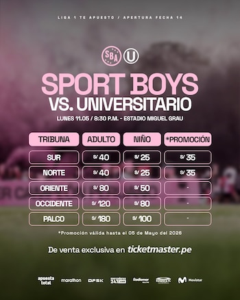 Precios y dónde comprar entradas para el Sport Boys vs Universitario. Crédito: X Sport Boys.