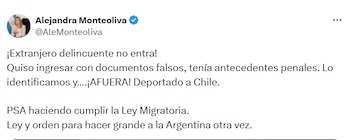 El tuit de la ministra