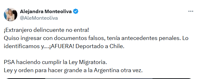 El tuit de la ministra