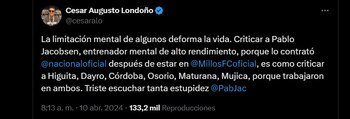 Este fue el comentario del